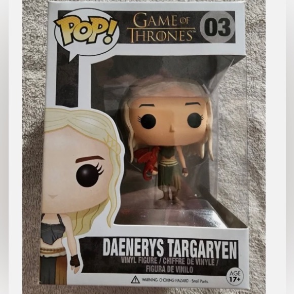Funko Pop Daenerys Targaryen #03 Red Dragon Wings Green Dragon Game Of Thrones - Picture 1 of 7